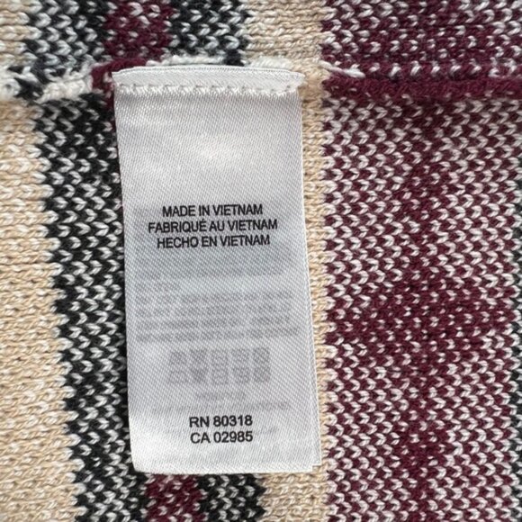 NWT LUCKY BRAND Aztec‎ Jacquard Open Front Long Sleeve Knit Cardigan Size S - Picture 15 of 15